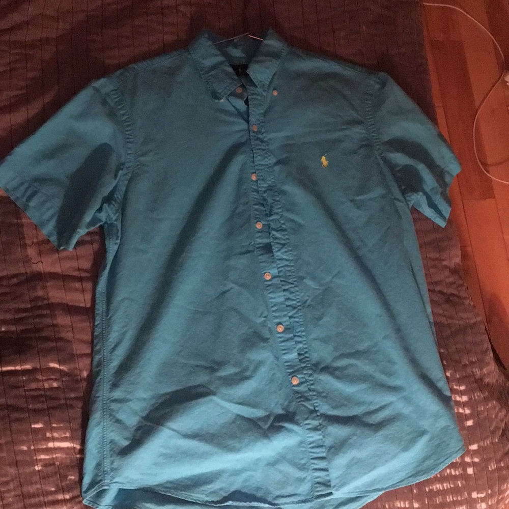 Polo- baby blue with yellow polo mark